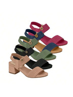 Sandália Salto Grosso Baixo Modare Calce Fácil