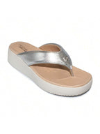 Modare Tamanco Modare Feminino Metalizado Conforto Salto Anabela