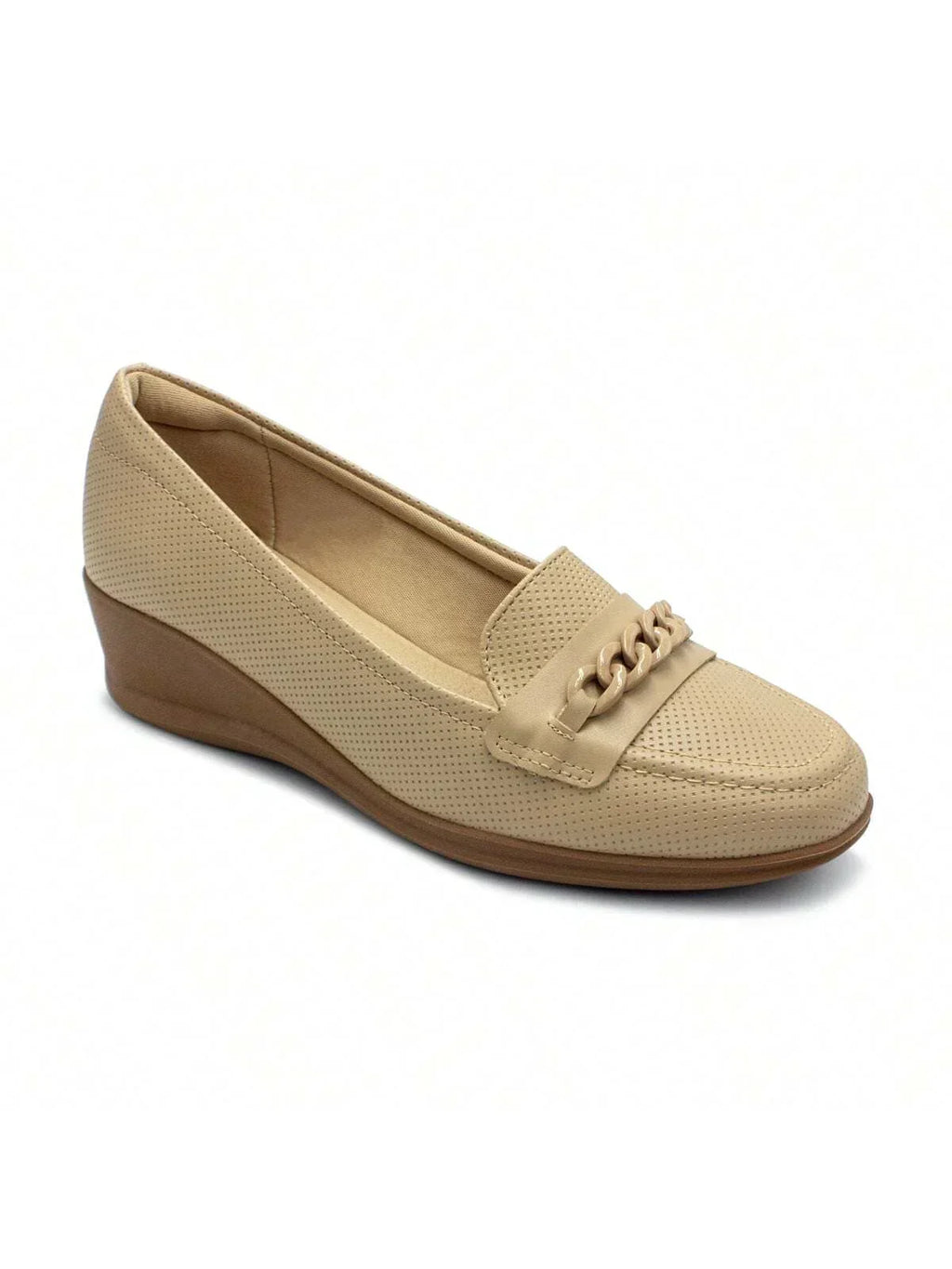 Sapato Modare Feminino Micro/Strech Salto Anabela Enfeite