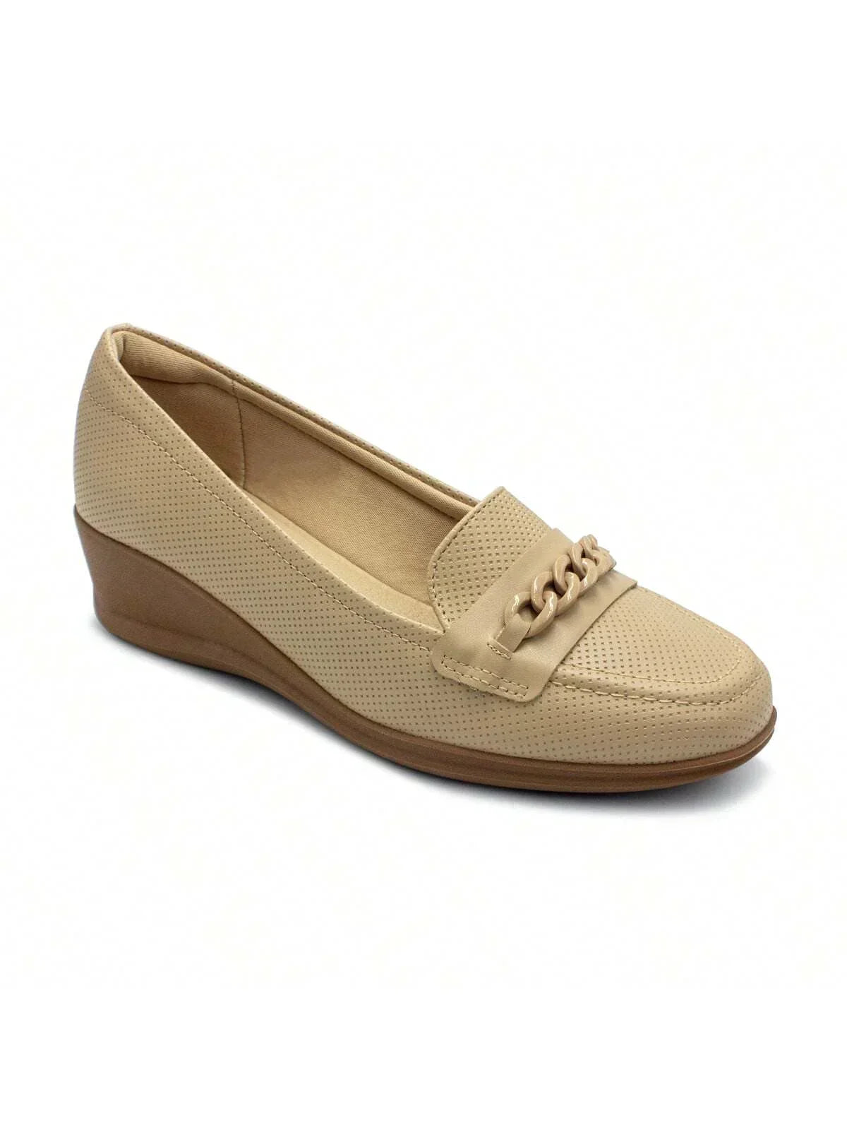 Sapato Modare Feminino Micro/Strech Salto Anabela Enfeite