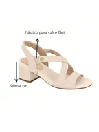 Sandália Feminina Modare Conforto Salto Quadrado