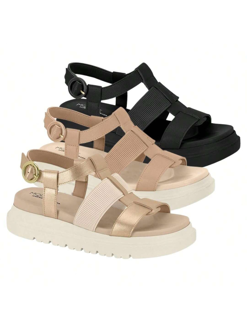 Papete Modare Flatform Sandália Elástico Feminino