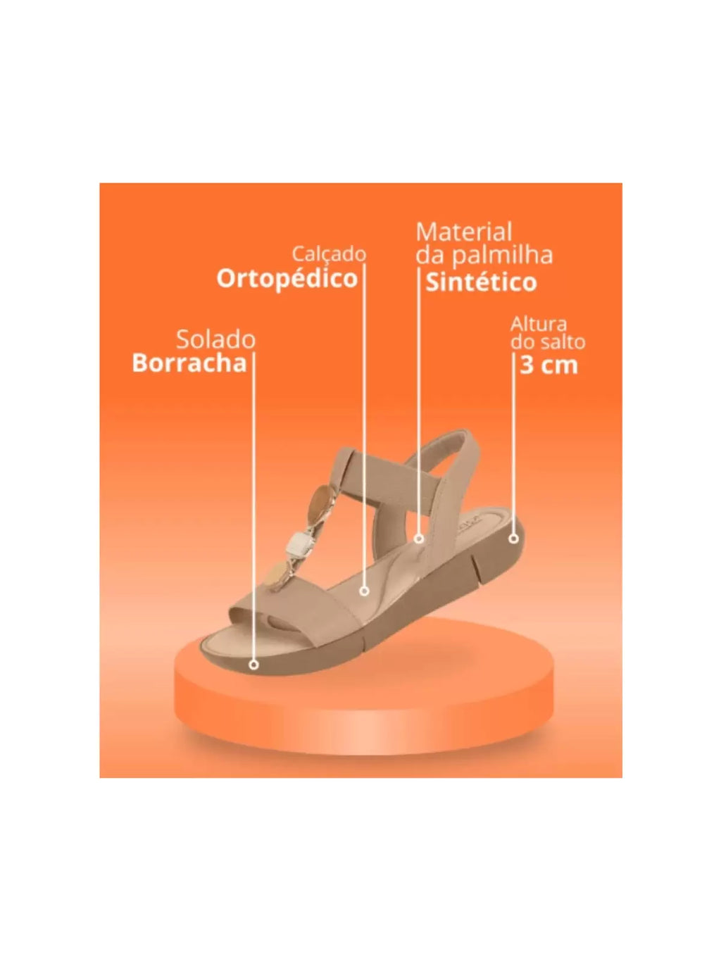 Sandália Papete Modare Ultraconforto Anabela Com Elástico E Pedraria Look Verão