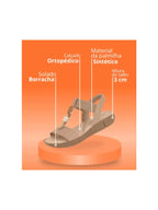 Sandália Papete Modare Ultraconforto Anabela Com Elástico E Pedraria Look Verão