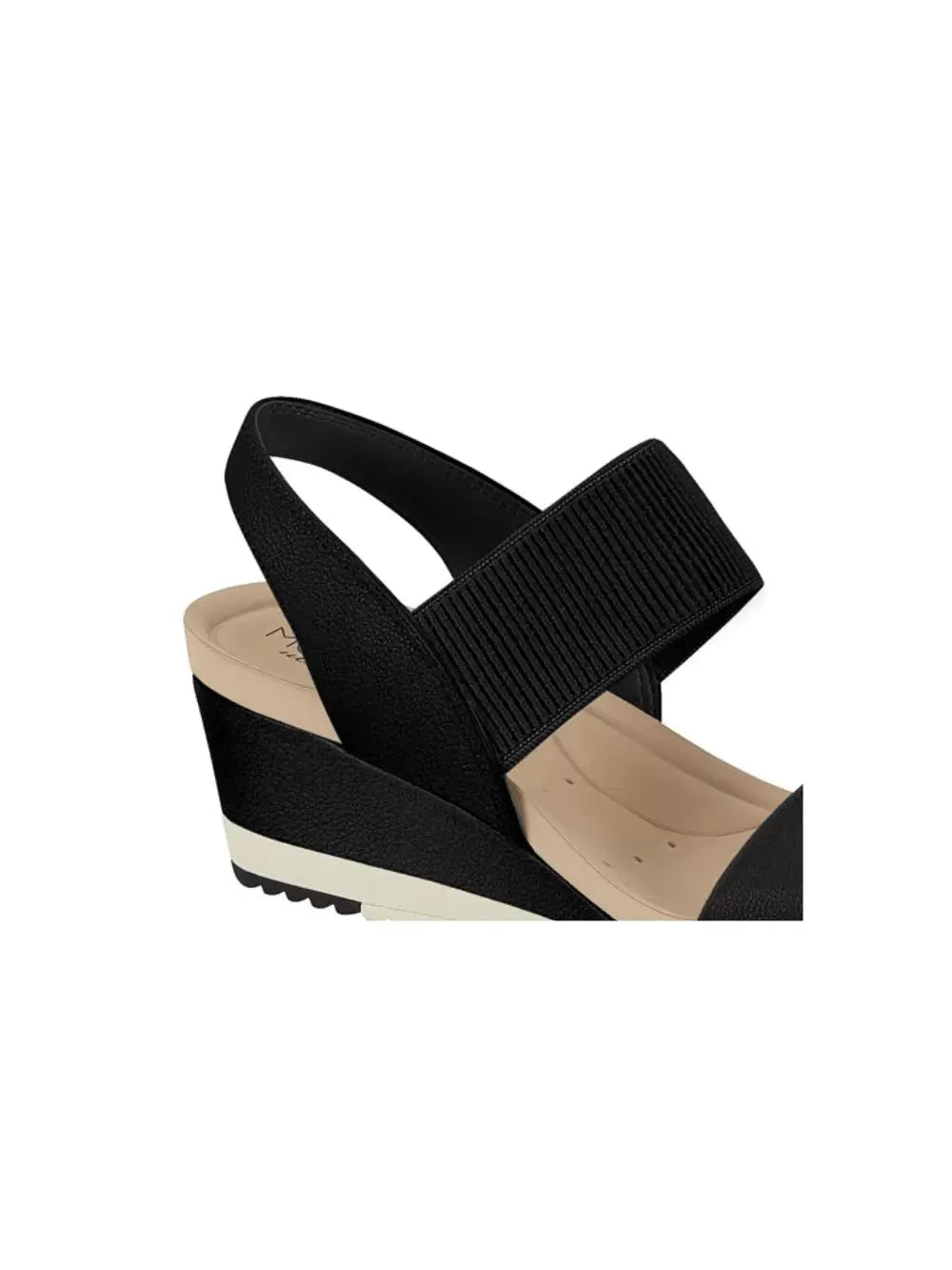 Modare Sandalia Ortopedica Modare Ultraconforto Anabela Preta