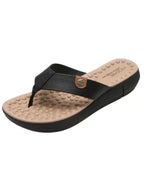 Modare Tamanco Chinelo Ortopédico Feminino Modare Confort Massageador Preto