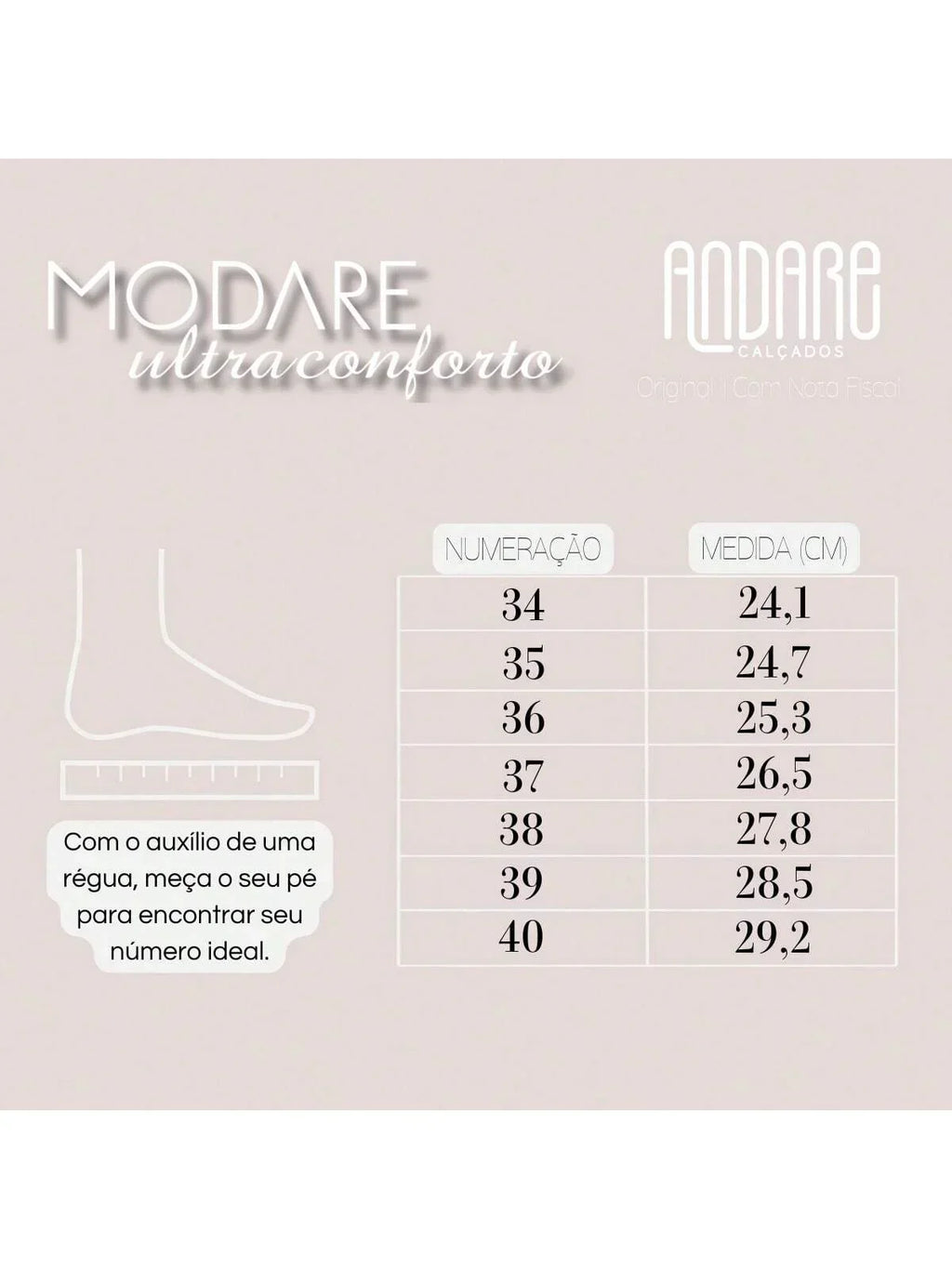 Sandalia Ortopedica Modare Conforto Massageadora Feminina Original