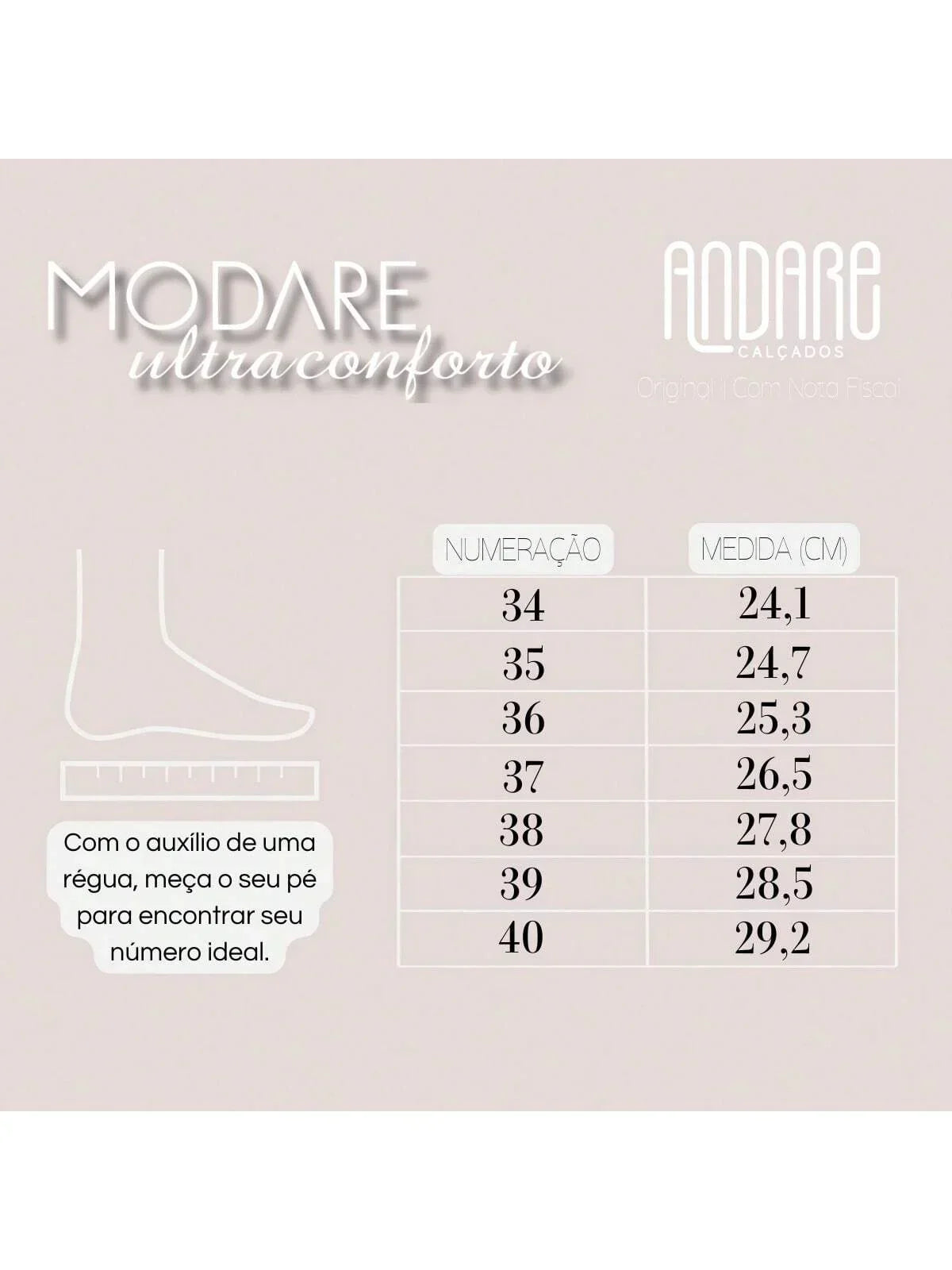 Sandalia Ortopedica Modare Conforto Massageadora Feminina Original