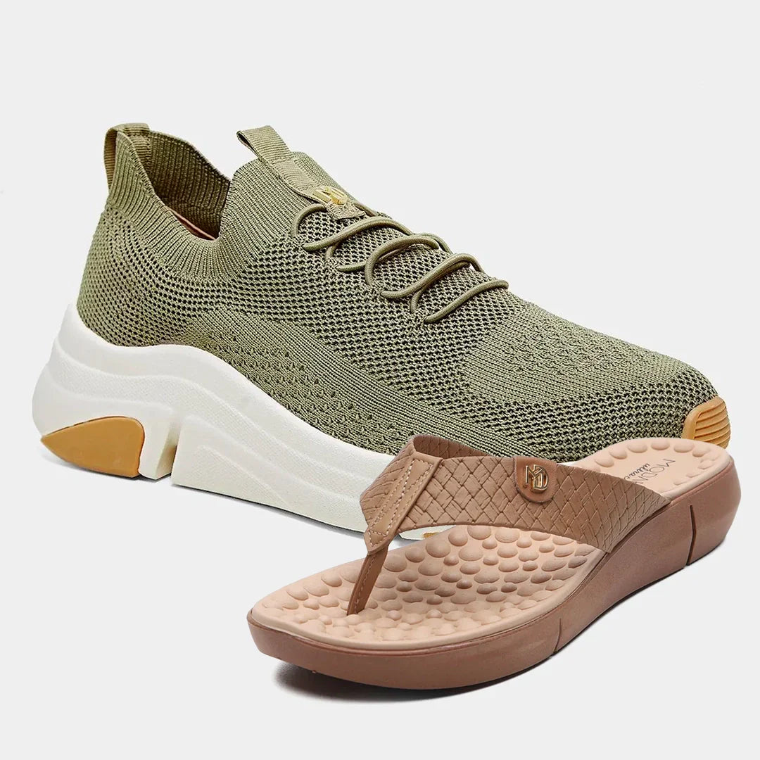 Tênis Ortopédico Modare + Chinelo Massageador