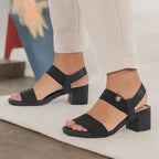 Sandália Salto Grosso Baixo Modare Calce Fácil