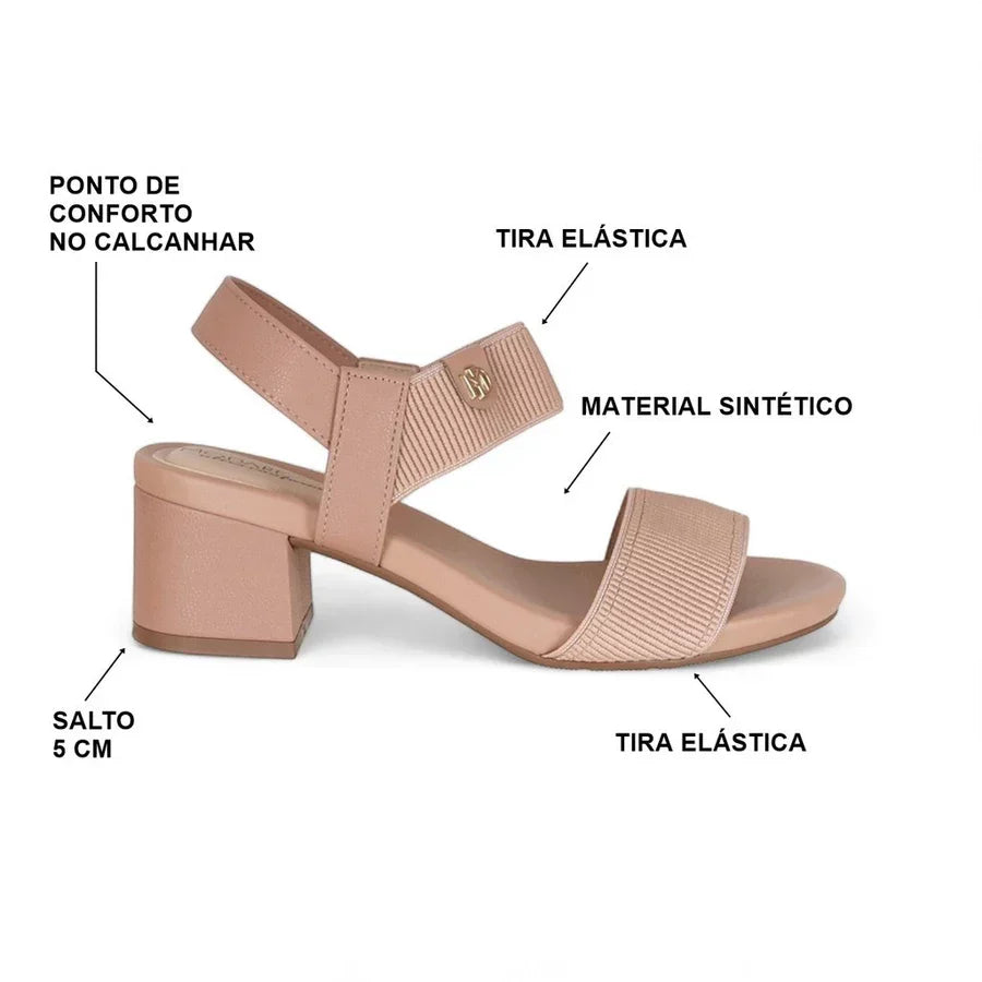 Modare Sandália Modare Feminina Elástico Canelado Float Nature